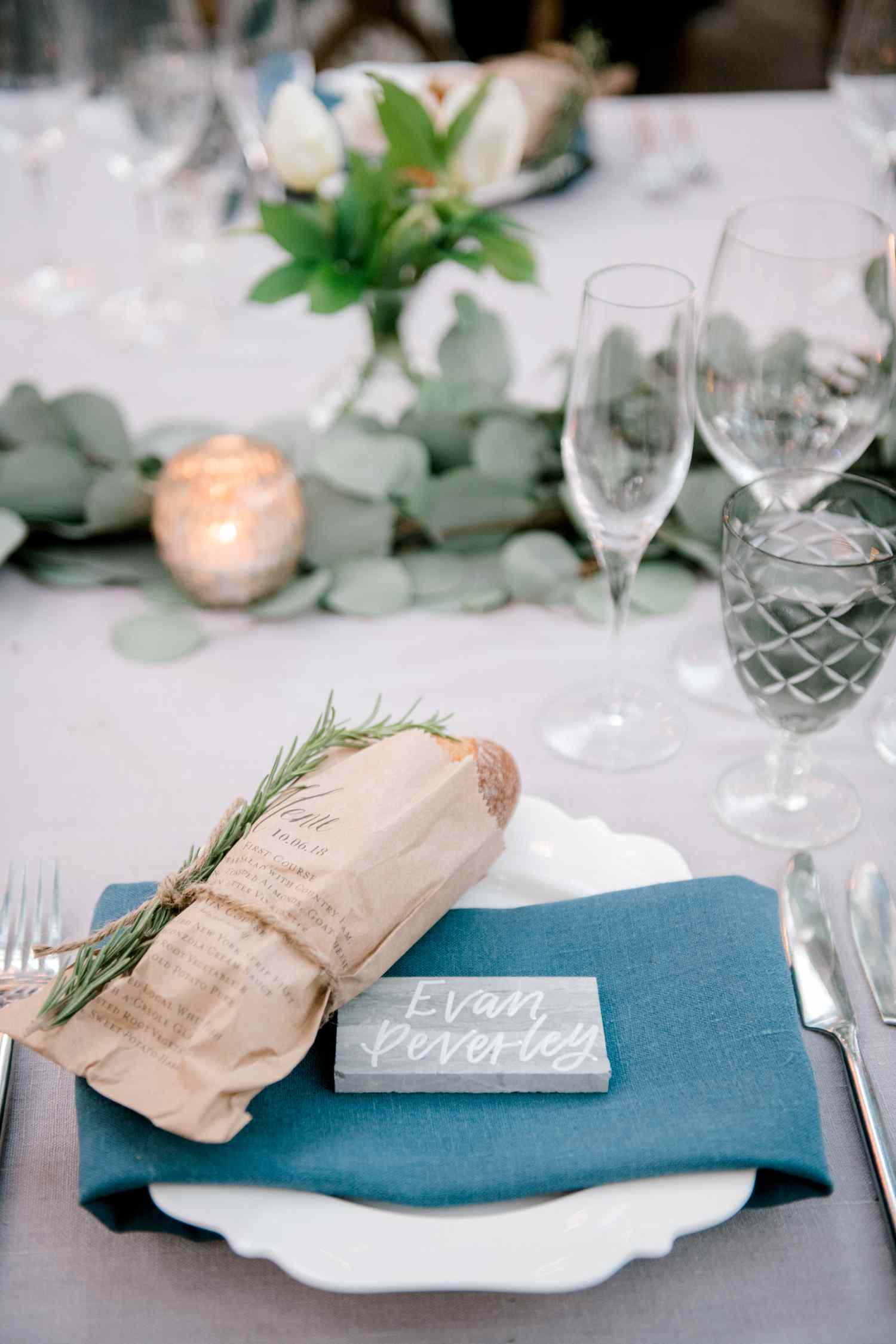 Baguette menu card