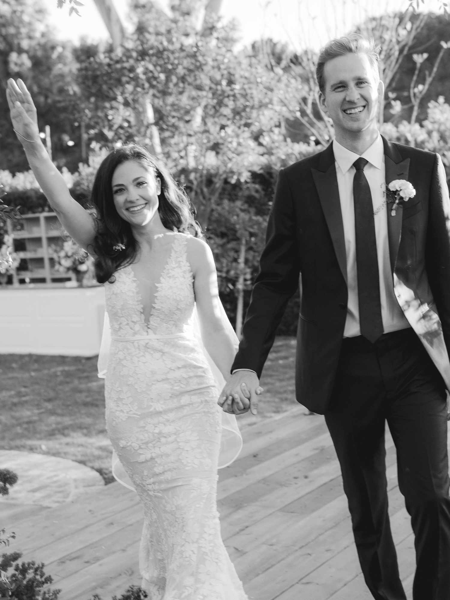 Bride and Groom Dance Into Their Tent During Their Wedding Entrance