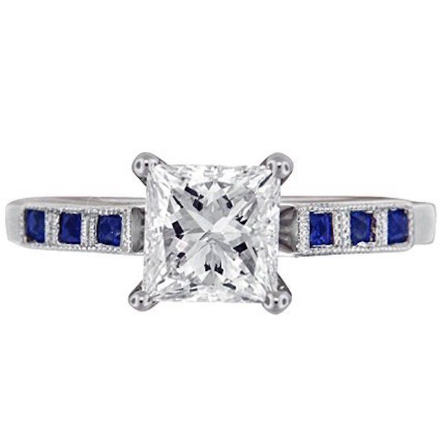 Brilliant Earth Diamond and Sapphire Starla Ring