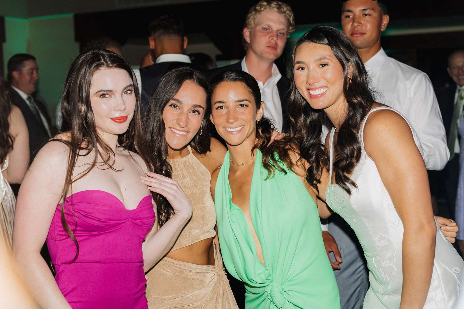 Fierce Five Olympic Gymnasts McKayla Maroney, Jordyn Wieber, Aly Raisman, and Kyla Ross Pose for Photo at Wedding