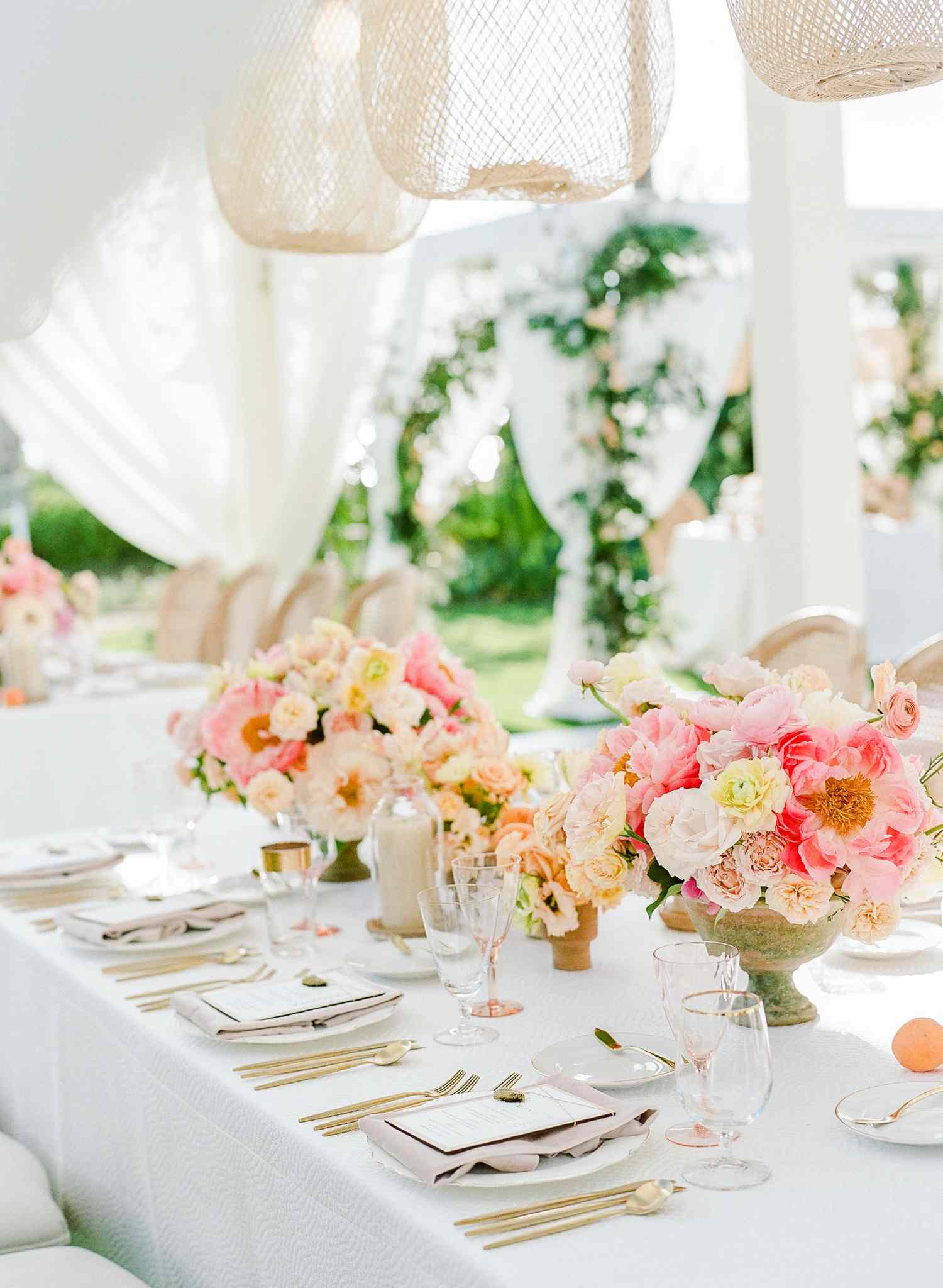 Light Pink Flower Table Decor