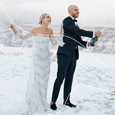 becca tobin snowy wedding