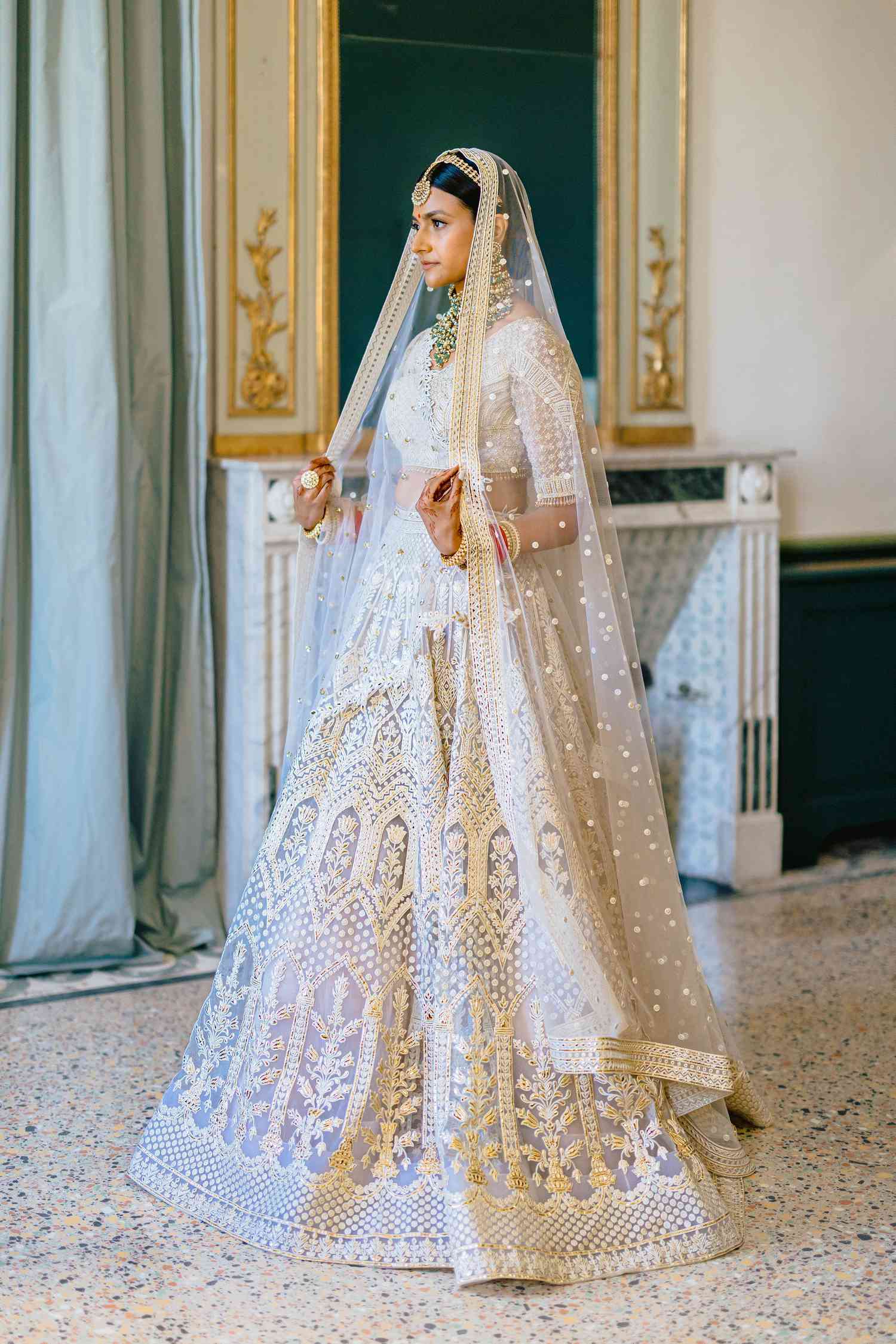 bride in traditional Indian wedding dress