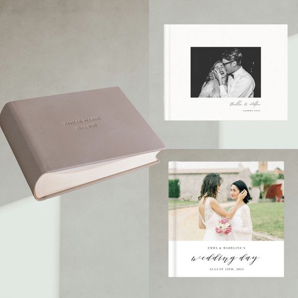 collage of popular wedding albums