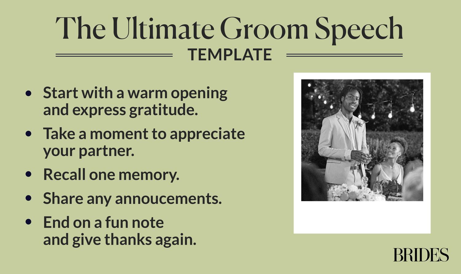 The Ultimate Groom Speech Template Graphic