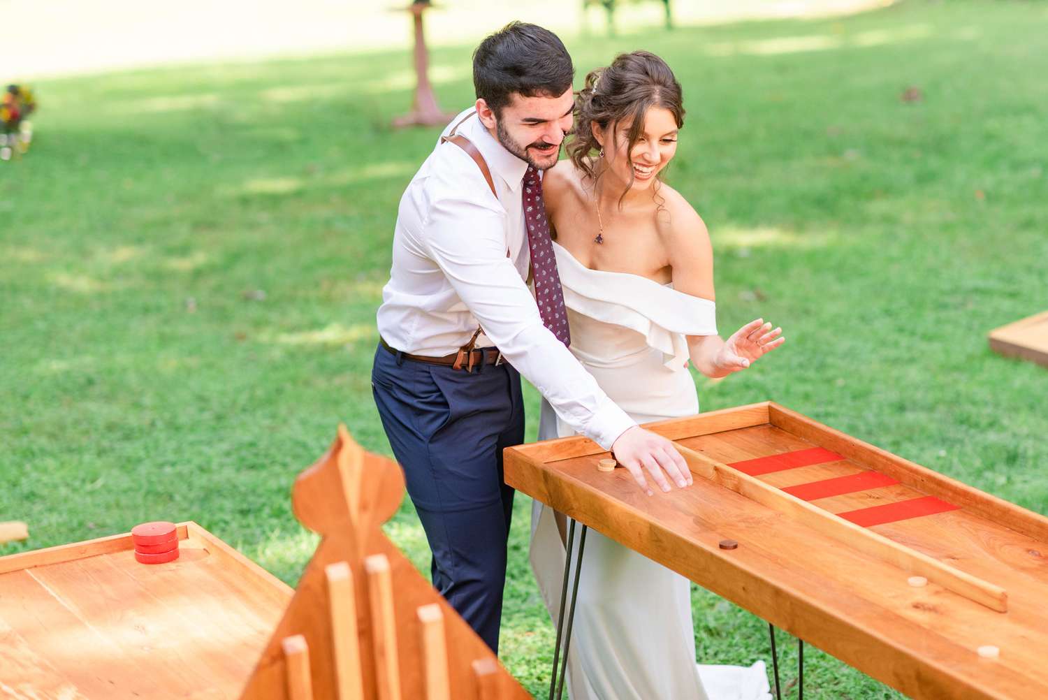 Newlyweds playing Lawn Games