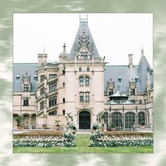 biltmore estate wedding in north carolina with greenery-lined ceremony aisle