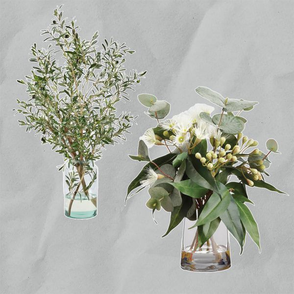 collage of two popular Greenery Centerpieces