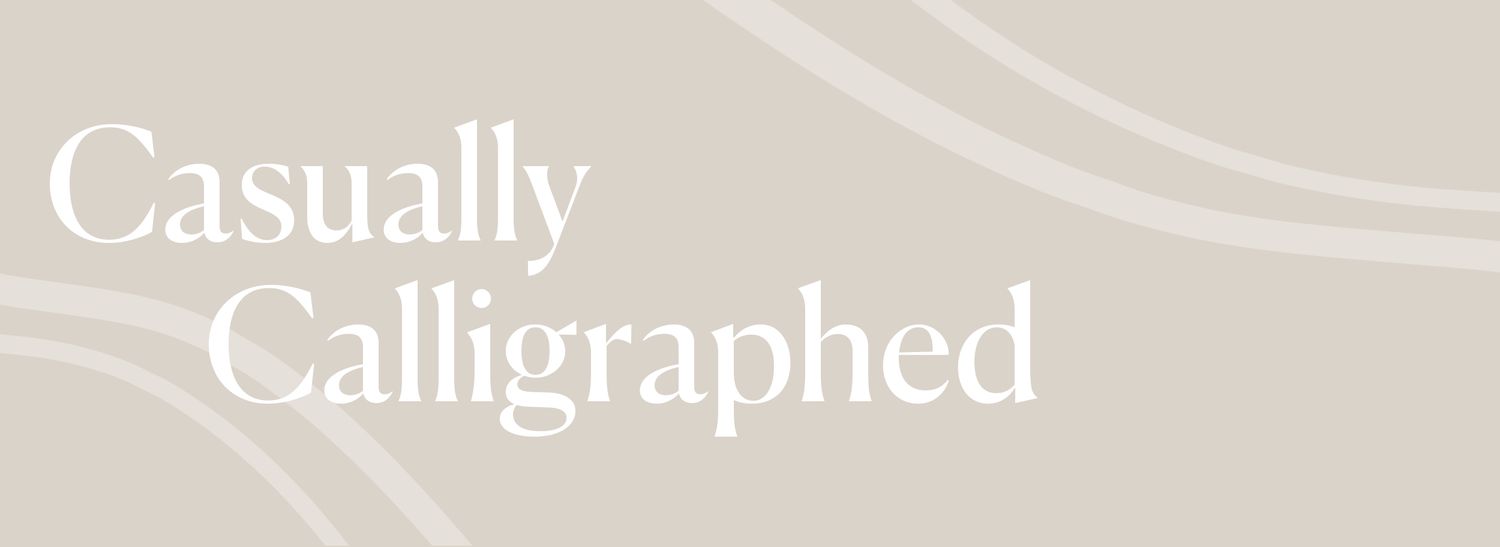 Brides x Minted Save the Date Collection Casually Calligraphed 