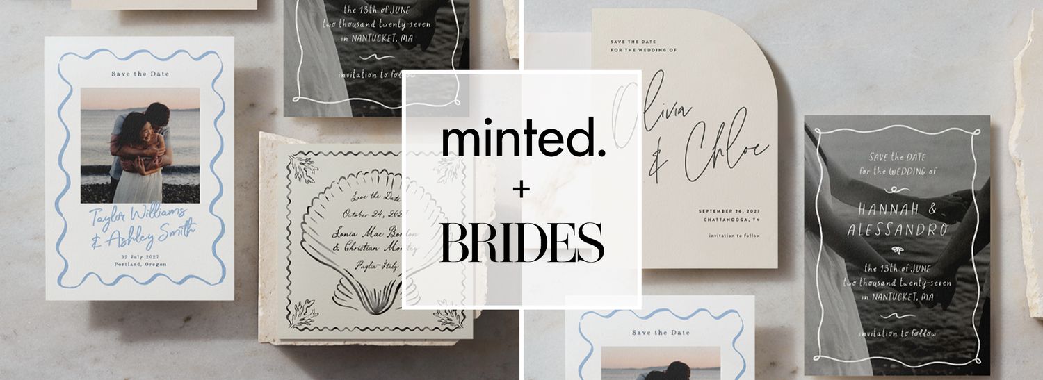 Brides x Minted Save the Date Collection Hero 