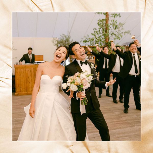 Bride and Groom Singing and Doing Choreographed Dance With Wedding Party