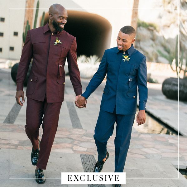 Greg Mathis Jr. in Blue Suit and Elliott Cooper in Maroon Suit