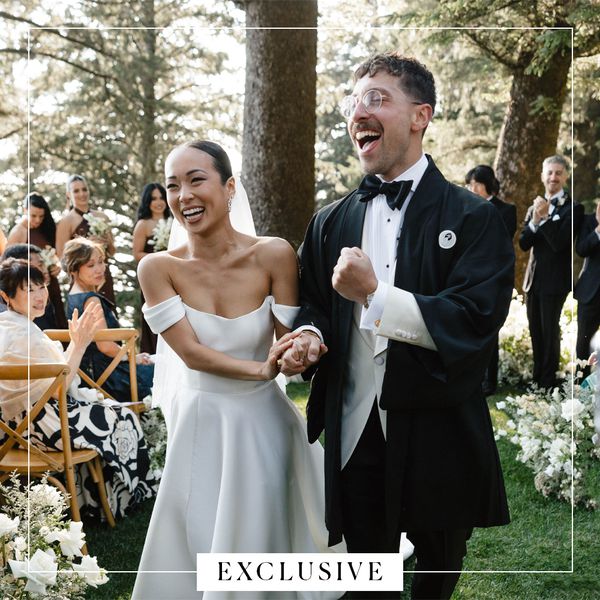 Koko lwasaki in Wedding Dress and Kiki Nyemchek Black Tuxedo