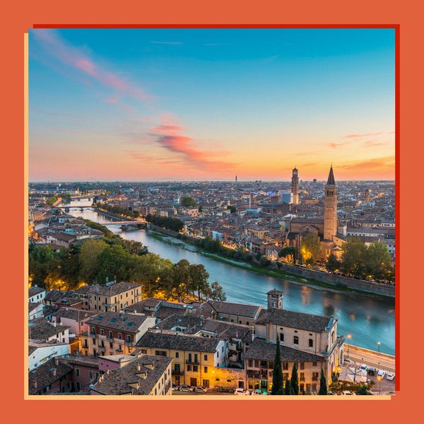 Aerial View of Italian City of Verona