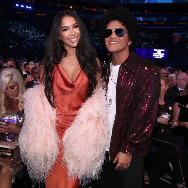 Bruno Mars and Jessica Caban at the Grammys