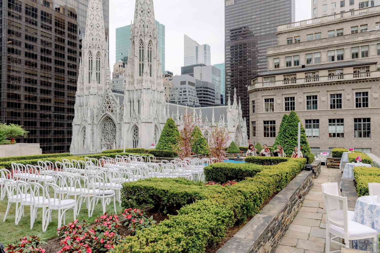rooftop ceremony space in Rockefeller plaza