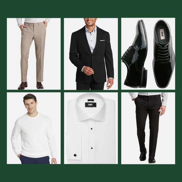 Men's Wearhouse Jacopo Moschin Get the Look Outfit Collage