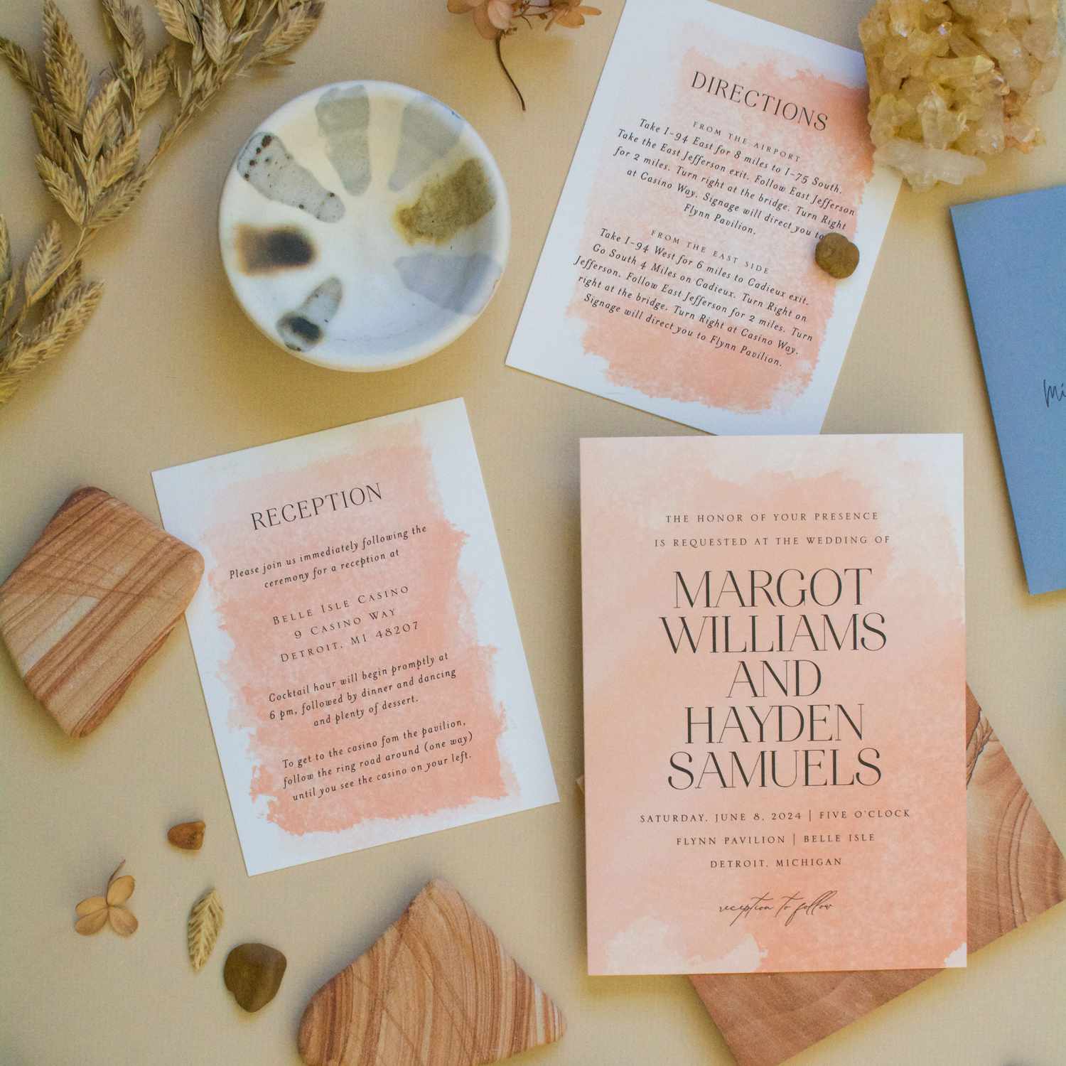 Modern Wedding Stationery suite from Minted Collection