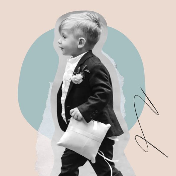 ring bearer holding pillow