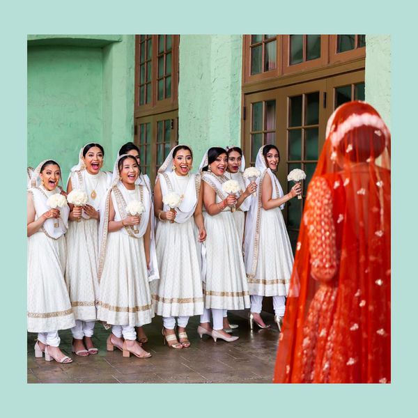 bride and bridesmaids