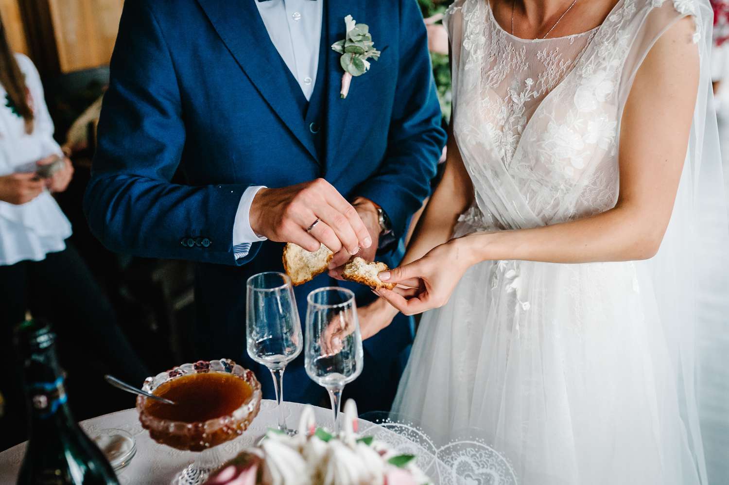 Russian wedding bread eaten during the wedding ceremony