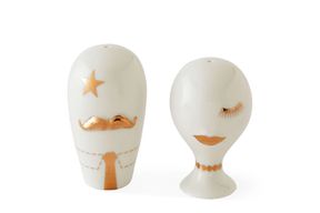 Gilded Mr. &amp; Mrs. Muse Salt &amp; Pepper Set