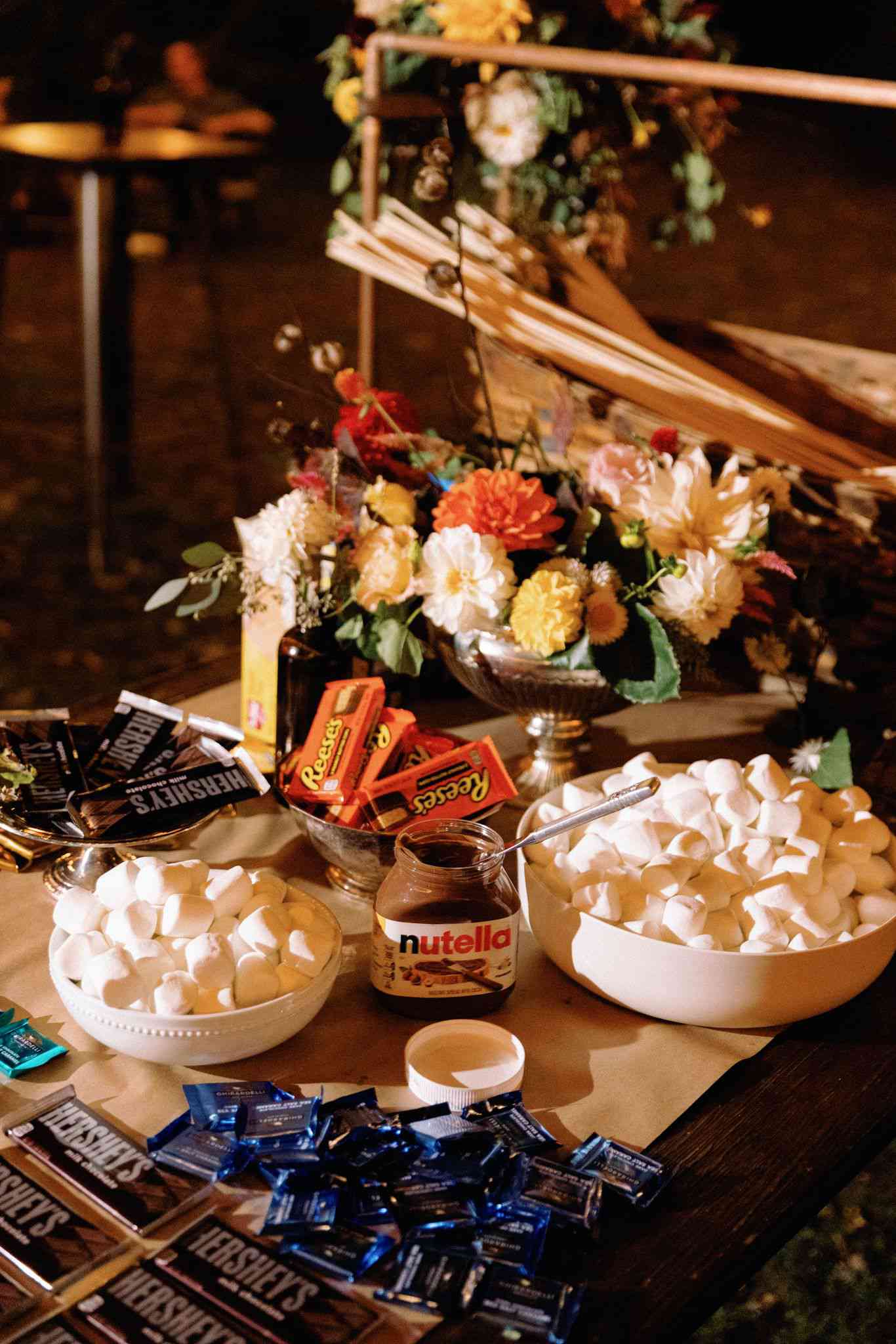 wedding s'mores bar