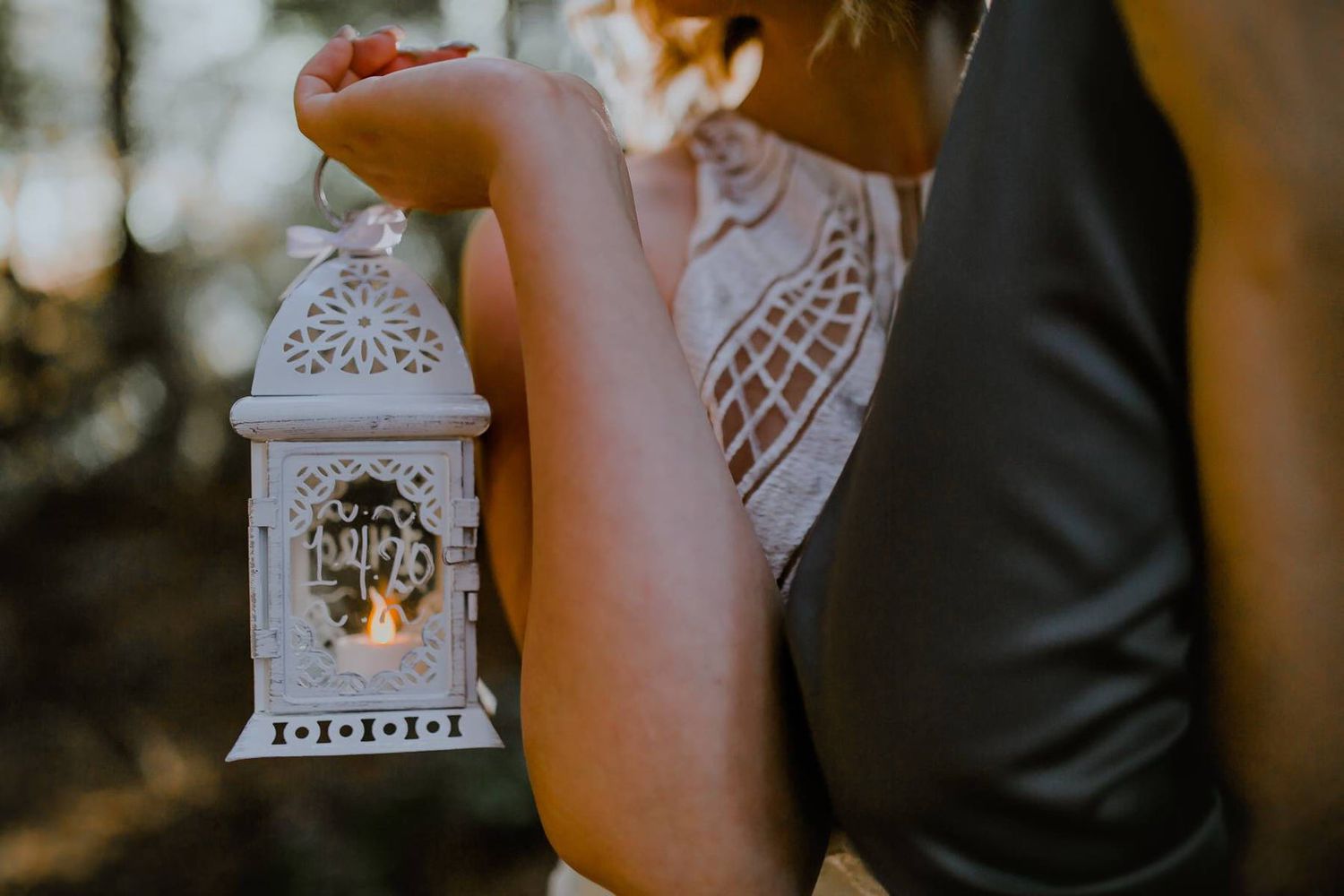Open Vintage Shutters Personalized Lanterns