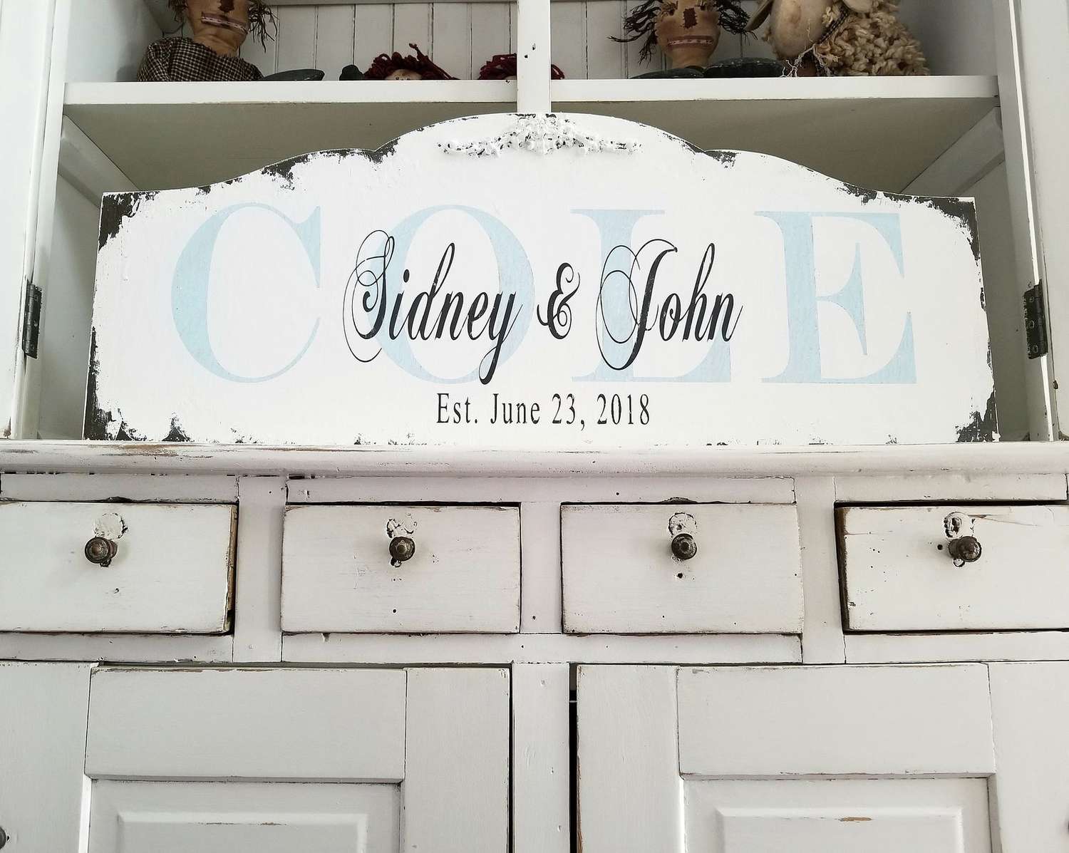 My Primitive Boutique Last Name Sign