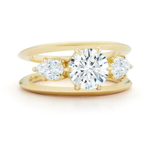 knife edge engagement ring