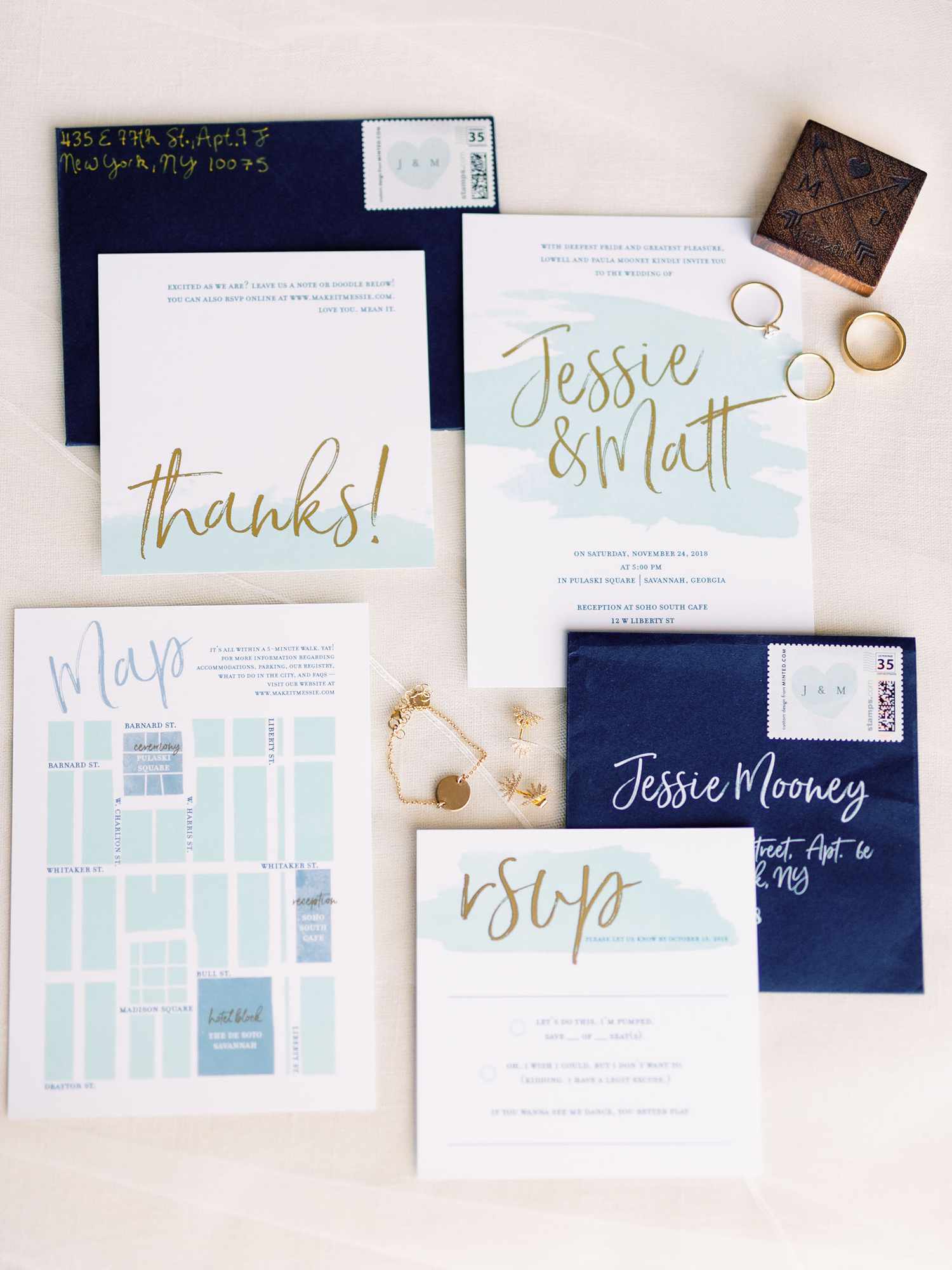 Whimsical savannah wedding, DIY wedding invitations
