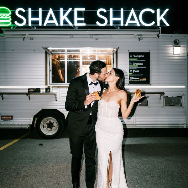 Couple Enjoys Shake Shack at Their Wedding, a Late-Night Wedding Snack