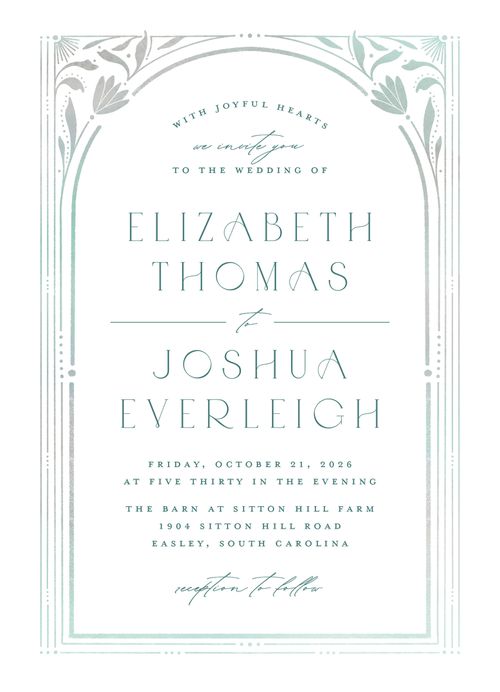Nouveau Frame Wedding Invitation from Brides x Minted Wedding Stationery Collection