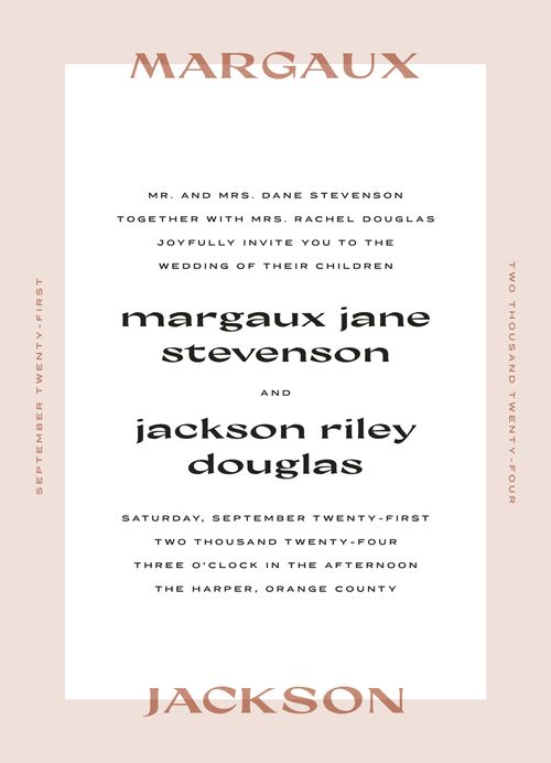 minted wedding invitation