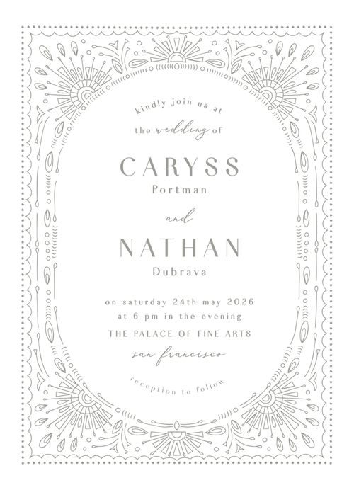 Minted x Brides Splendor Patterned Invitation Suite