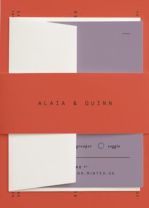 Minted + Brides Wedding Color of the Year 2025 Verona Sunset Contemporary Color Belly Band