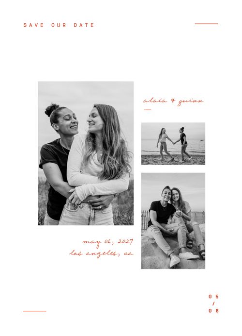 Minted + Brides Wedding Color of the Year 2025 Verona Sunset Contemporary Color Save-the-Date Cards