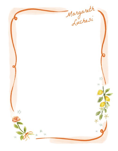 Minted + Brides Wedding Color of the Year 2025 Verona Sunset Artfully Hand-Drawn Personal Stationery