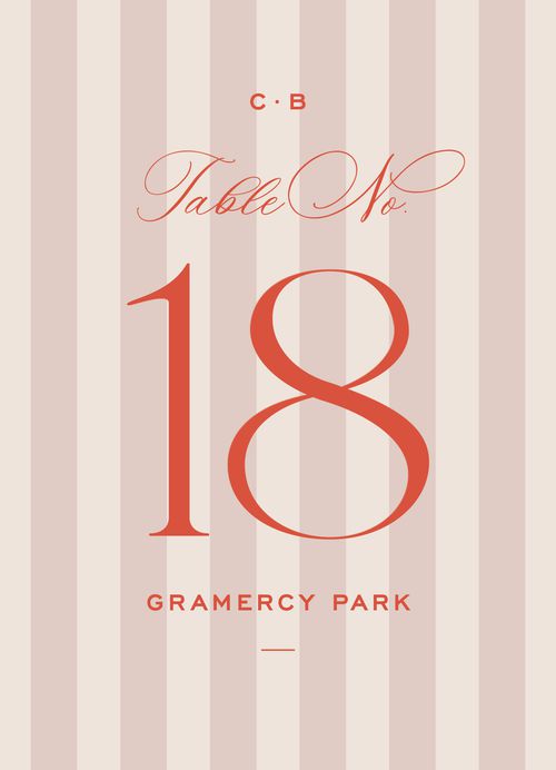 Minted + Brides Wedding Color of the Year 2025 Verona Sunset Modern Prep Table Number