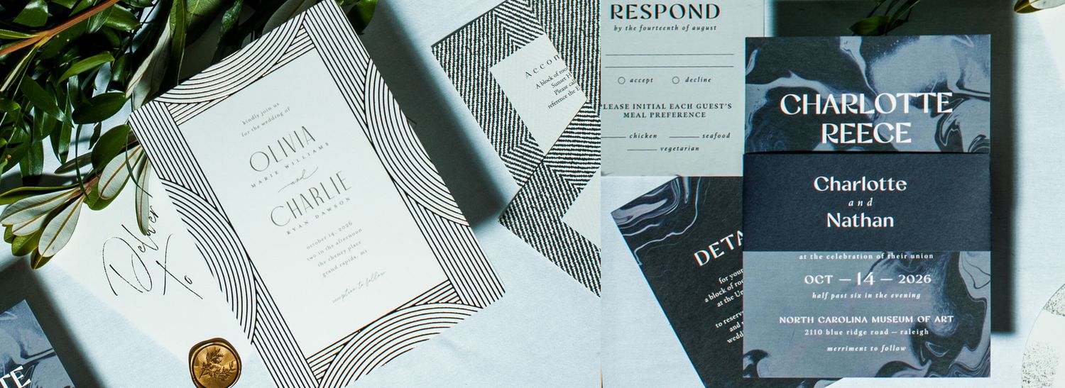 Brides x Minted Fashion-Inspired Invitation Collection Flatlay