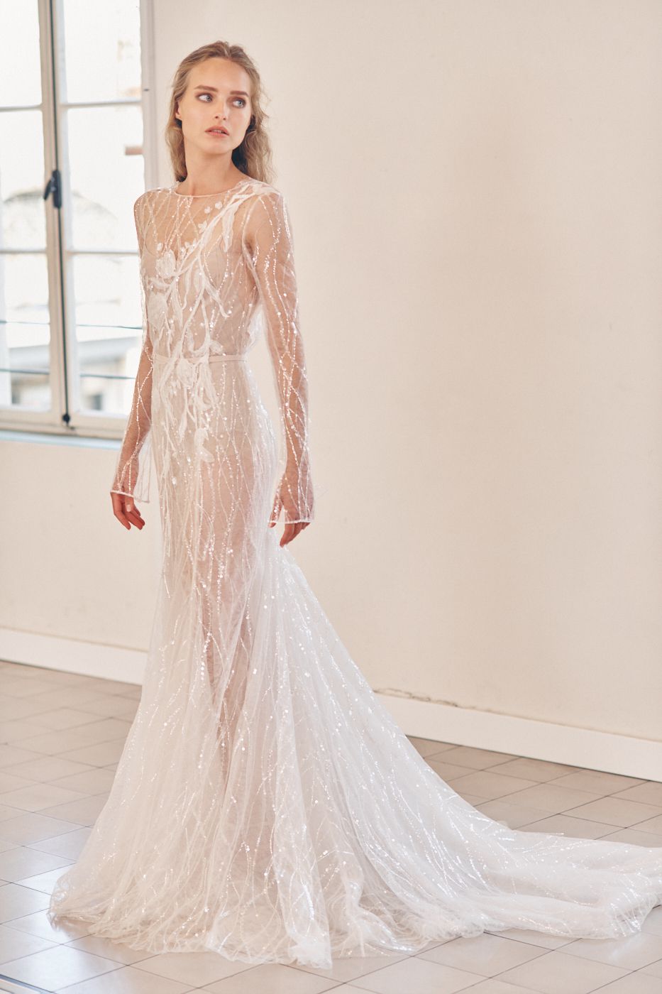 long-sleeve wedding dress