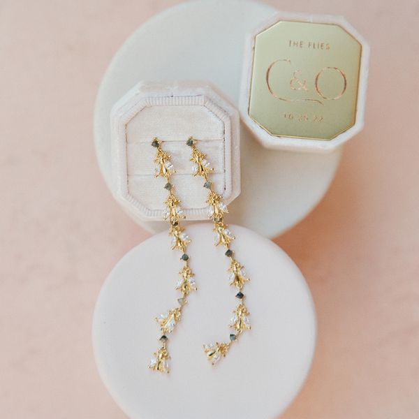 gold and diamond earrings