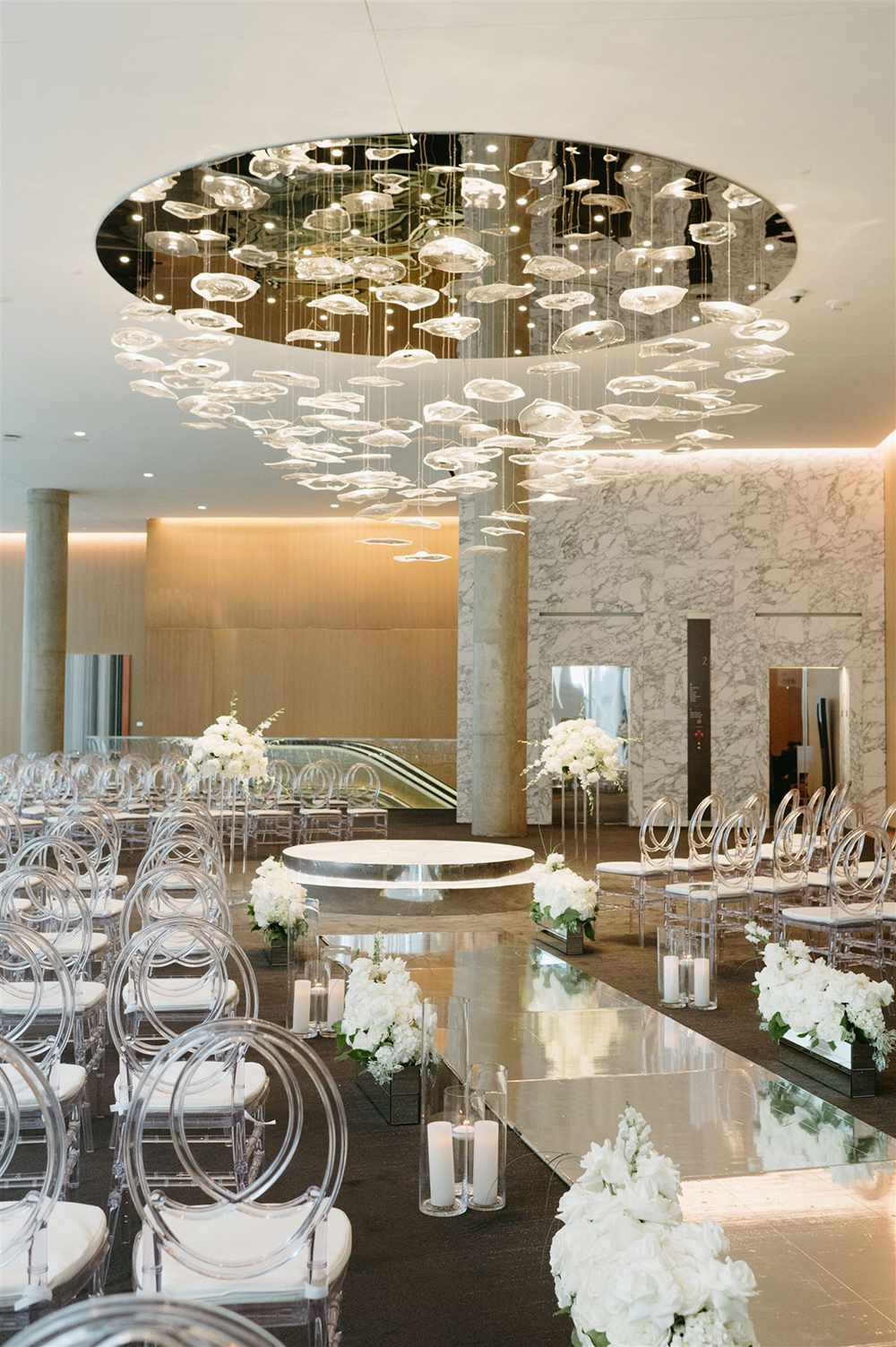 Event space for a modern wedding at Conrad Hotel Washington DC