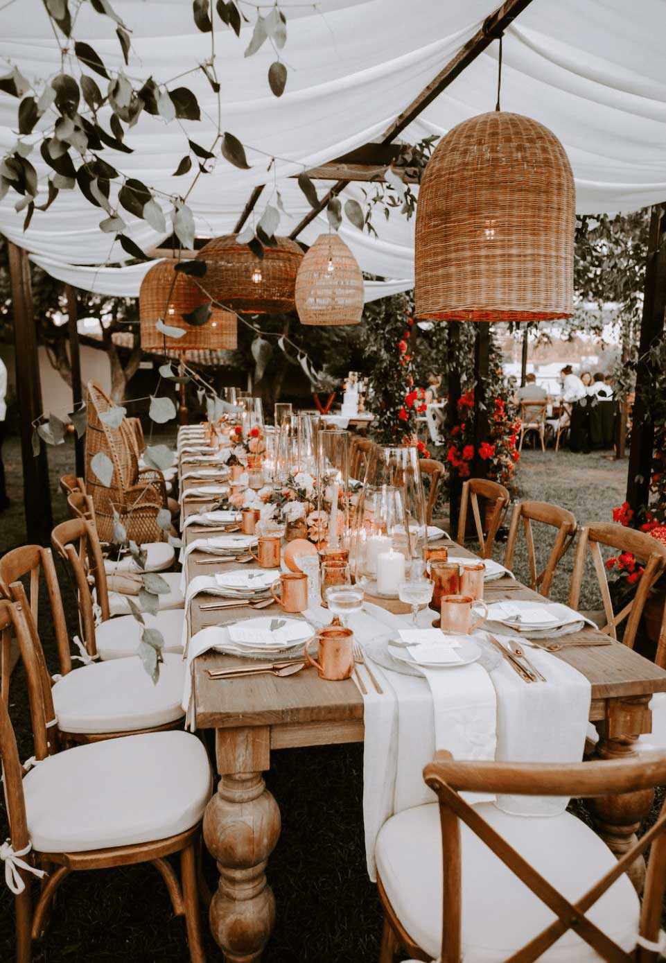 Rustic Tablescape with Copper Accents