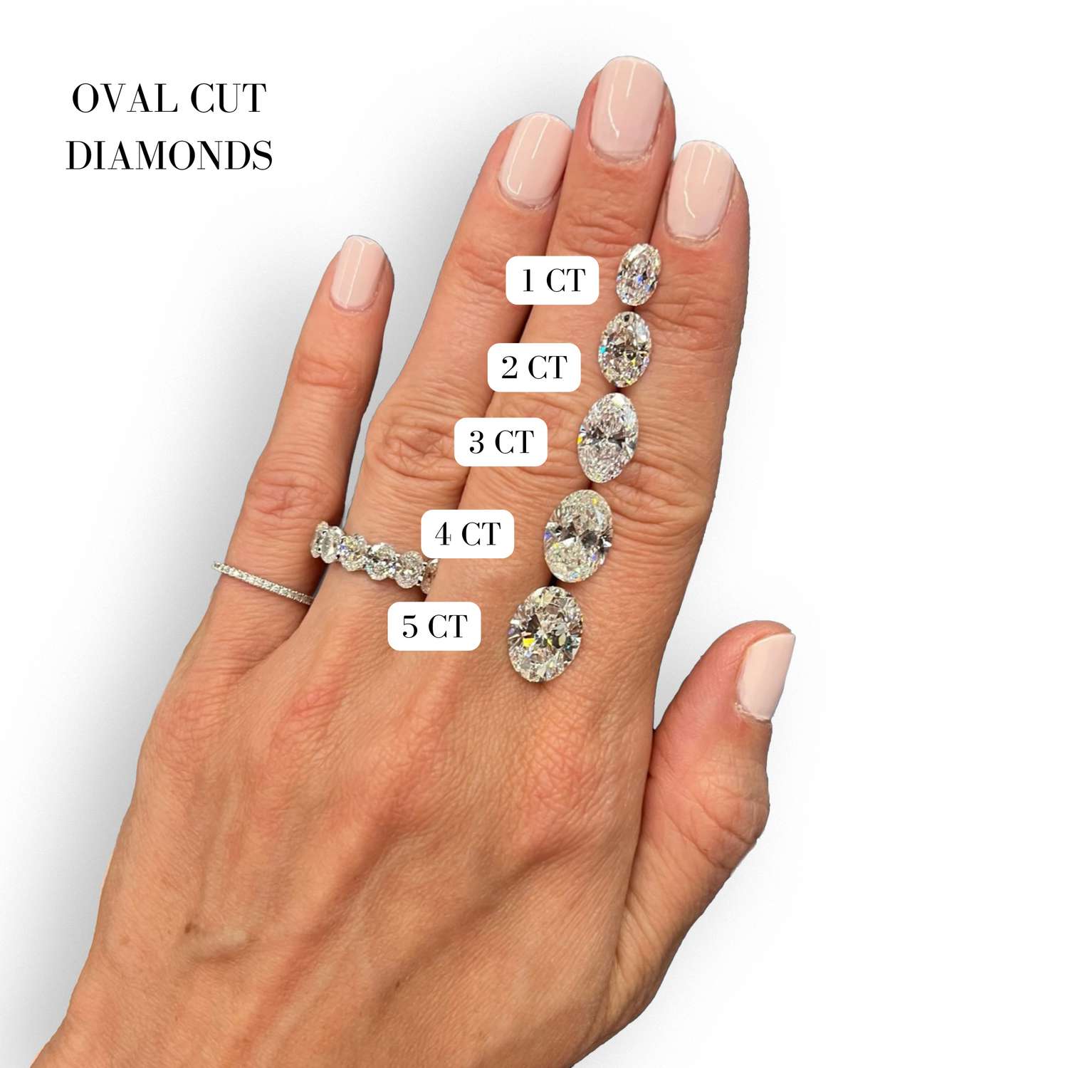 oval cut diamonds ranging from 1 ct-5ct