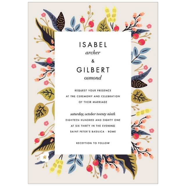Paper Source Egret Garden Wedding Invitation