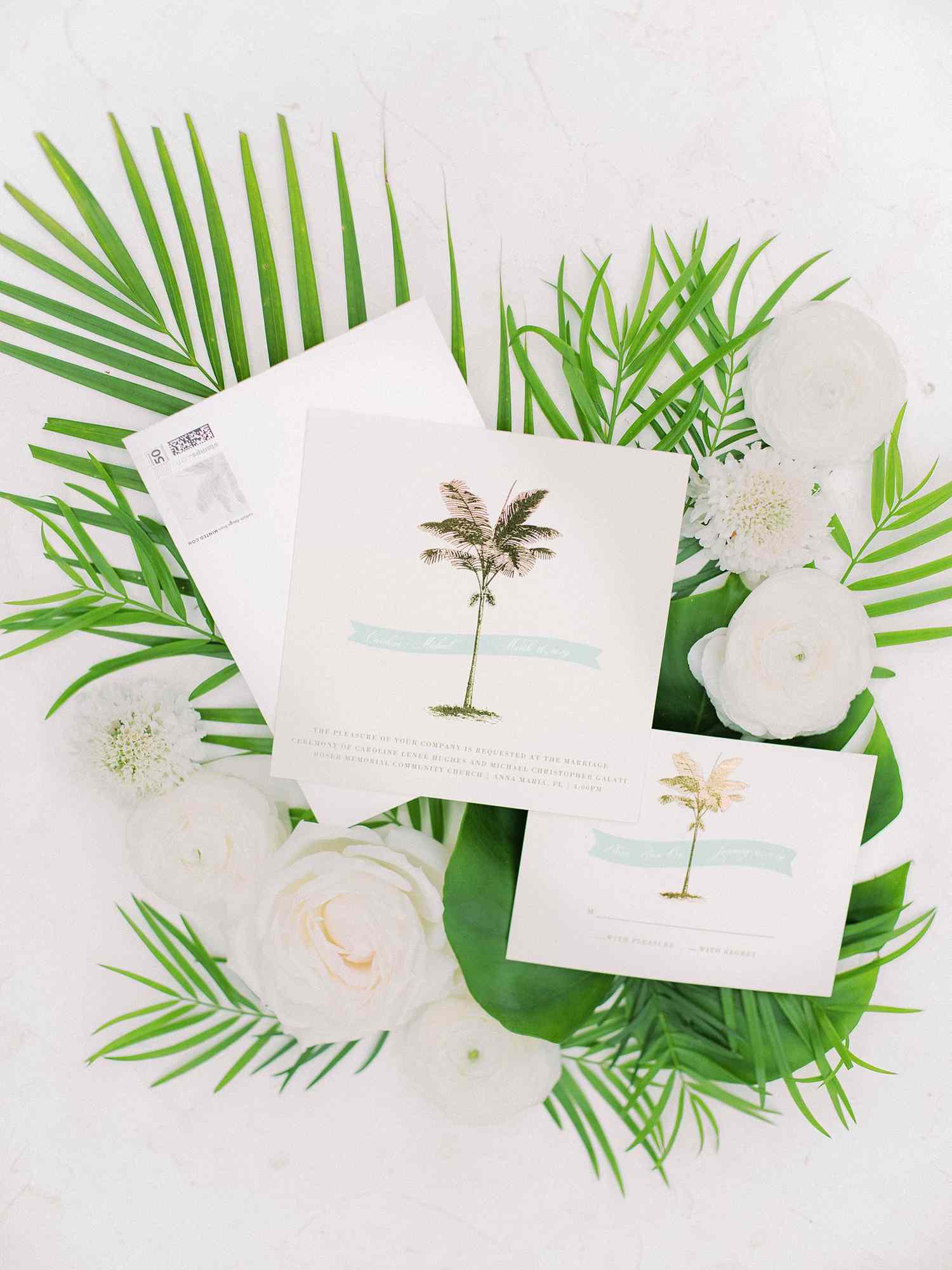 tropical wedding invitation