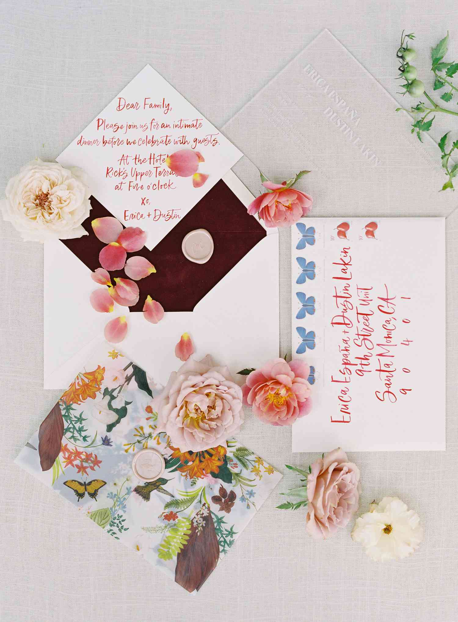 butterfly wedding invitation