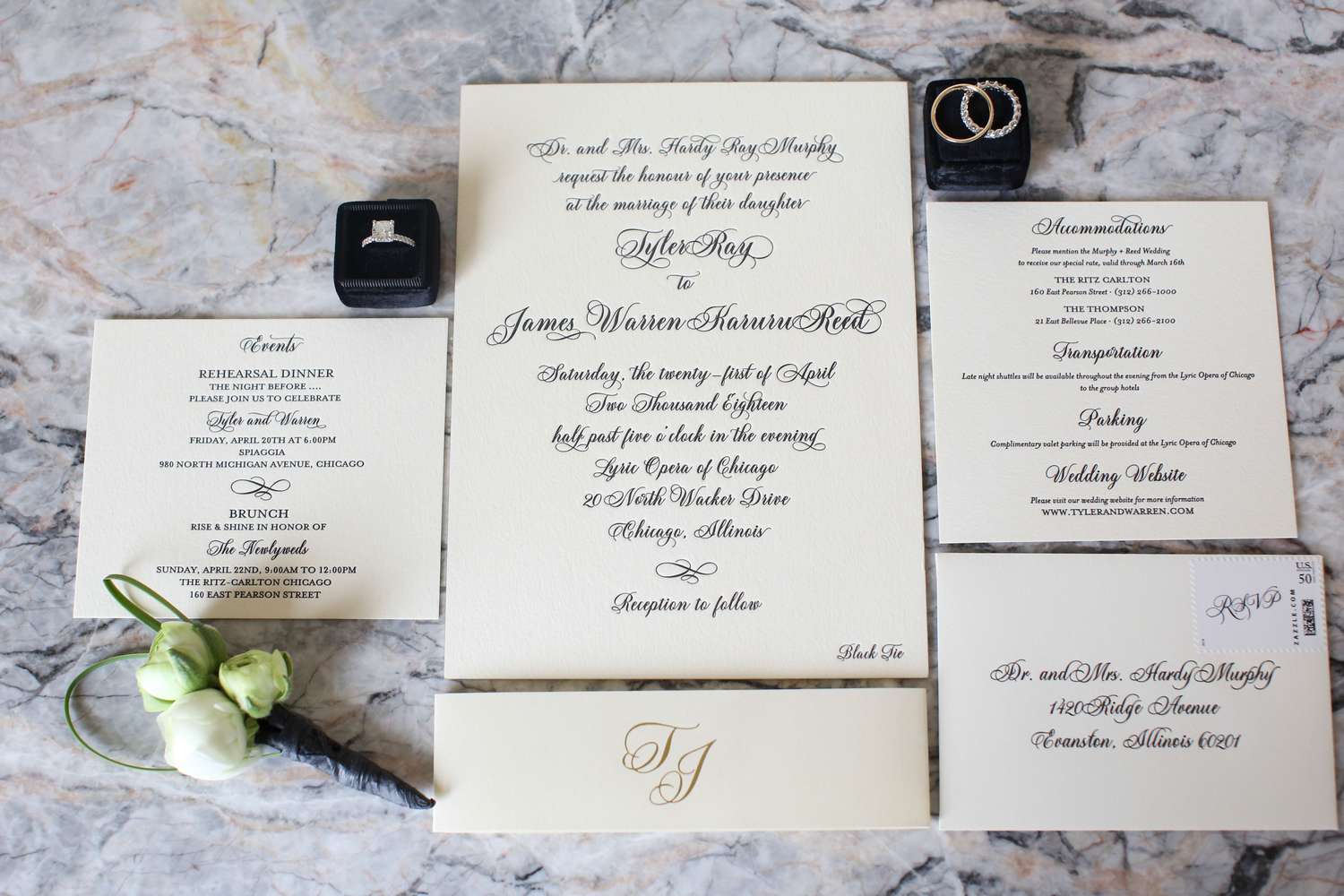 calligraphy wedding invitation