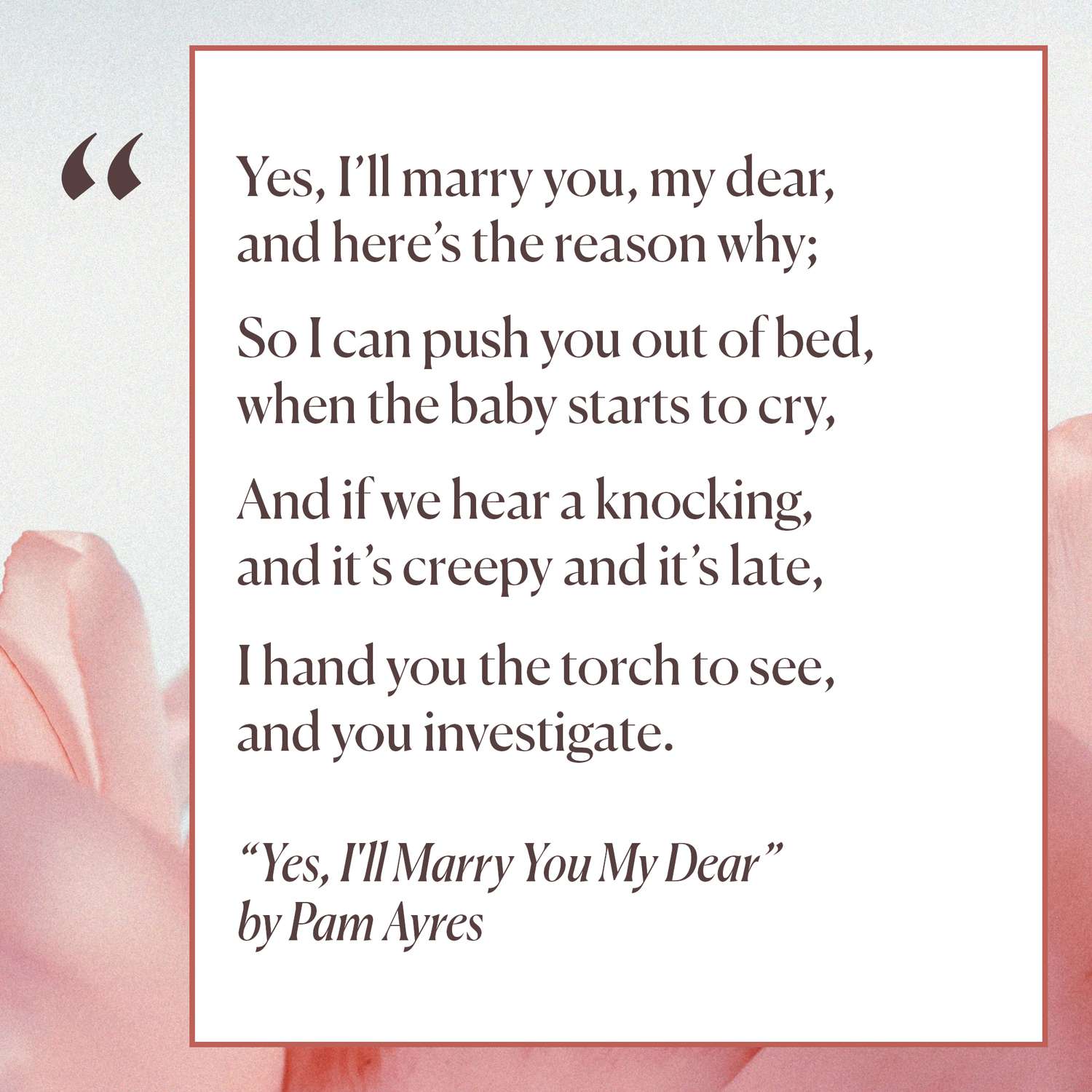Pam Ayres Quote for 48 Beautiful Wedding Readings for Your Ceremony